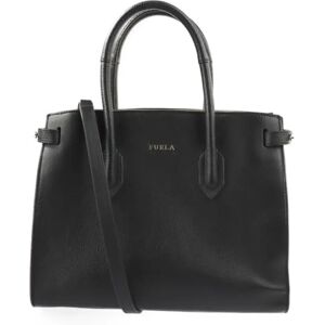 Furla PIN Tote S pin handbag leather black gold hardware 2WAY shoulder bag tote