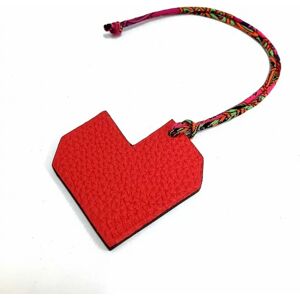 Hermes Petit Ash Heart Leather Reversible Brand Accessories Charm Ladies