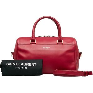 YSL SAINT LAURENT Baby Duffle Handbag Shoulder Bag Pink Leather Women's