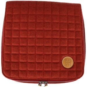 Hermes Paddock Pouch Wool Cashmere Terracotta Square Jewelry Case