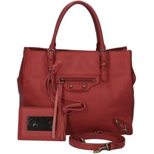 Balenciaga Paper Women's Leather Handbag Red Color