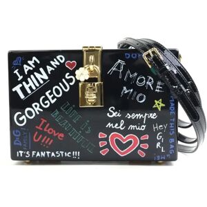 Dolce&Gabbana GABBANA Crossbody Shoulder Bag Plastic/Patent Leather Black x Multicolor Women's