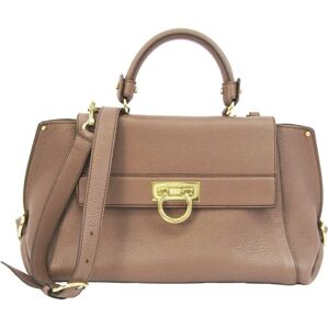 Salvatore Ferragamo Sophia DH-21 F606 Women's Leather Handbag,Shoulder Bag Cocoa