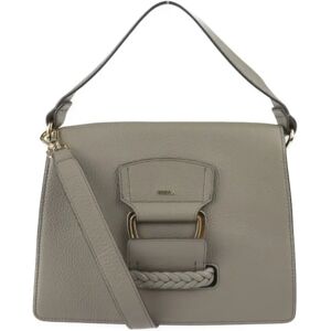 Furla Rialto S shoulder bag 942306 leather light gray gold metal fittings 2WAY handbag crossbody