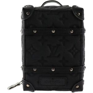 LOUIS VUITTON Porte Cle Backpack Trunk Monogram Keychain M00850 Taurillon Leather Black Bag Charm Vuitton