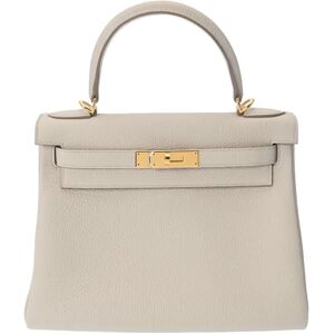 Hermes Kelly 28 Inner Stitch Beton - B Stamped [Around 2023] Women's Taurillon Clemence Bag