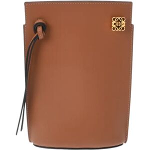 Loewe Dice Pocket Brown Unisex Leather Shoulder Bag