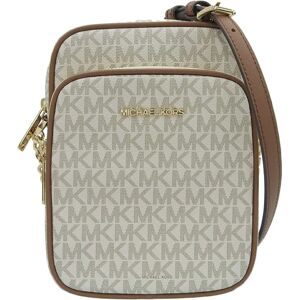 Michael Kors Signature Shoulder Bag White x Brown