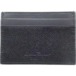 Salvatore Ferragamo Ferragamo Salvatore Card Case Leather Black Gray PT-660972 082918