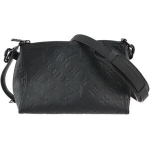 LOUIS VUITTON Triangle Messenger Shoulder Bag M55878 Monogram Empreinte Noir Black Vuitton