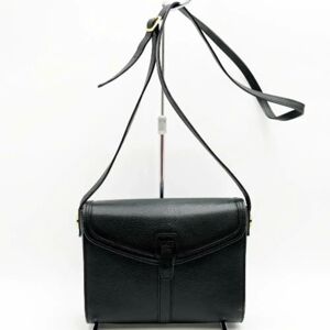 BURBERRYs Shoulder Bag Leather Black Women's Men's Fashion