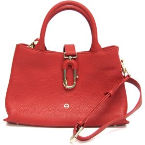 Aigner Women's Leather Handbag,Shoulder Bag Red Color