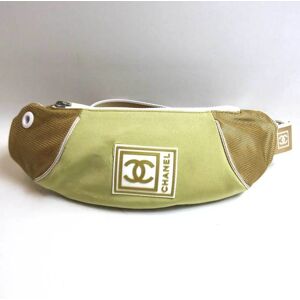 Chanel Bag Waist Pouch Body Sports Line Beige