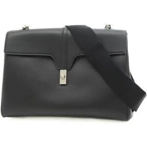 Celine 16 Saise Large Souple 24H Shoulder Bag Leather Black 195533