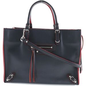 Balenciaga Paper A6 Handbag 370926 Calf Made in Italy Black/Red Crossbody 2way A5 Open Ladies