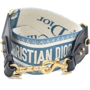 Christian Dior Dior Shoulder Strap S8552CBTE Blue Canvas Leather Women's Christian