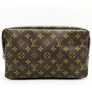 LOUIS VUITTON True Toilet M47522 Monogram Canvas Pouch Brown Men Women