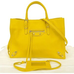 Balenciaga paper mini 2WAY bag leather yellow 370926