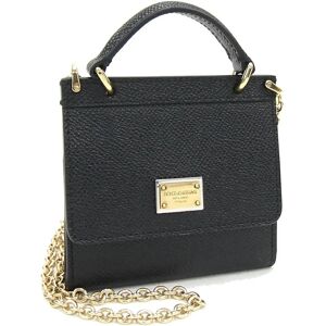 Case BI0712 Black Leather with Chain Shoulder Ladies DOLCE&GABBANA