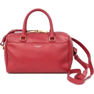 YSL SAINT LAURENT Shoulder Bag Handbag Baby Duffle Red Ladies