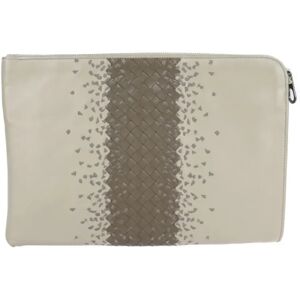 Bottega Veneta intrecciato second bag 472578 leather taupe clutch pouch document case handbag tablet ipad computer