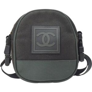 Chanel 2003-2004 Sport Line Belt Bag Black Green 39884