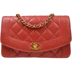 Chanel 1991-1994 Red Caviar Diana Small 91859