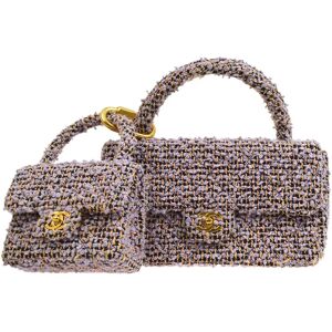 CHANEL★ * 1994 Tweed Top Handle Bag Set 22024