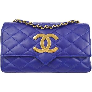 Chanel 1989-1991 Blue Lambskin Pointed Flap Bag 05982