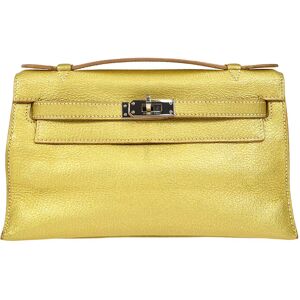 Hermes * 2005 Athens Olympic Limited Kelly Pochette Metallic Gold Chevre Myzore 58301