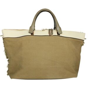 Chloe' Chloã Khaki & Beige Baylee Tote, KHAKI