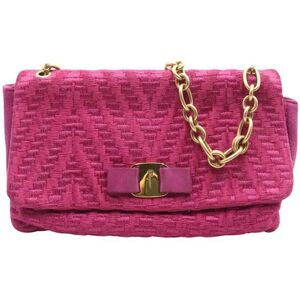 Salvatore Ferragamo Vara Bow Shoulder Bag In Fushia Pink, FUCHSIA