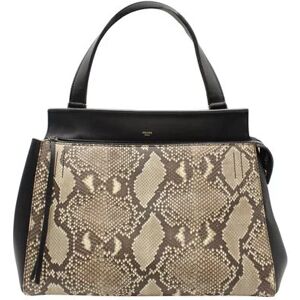 Celine Python & Black Leather Edge Shoulder Bag, SNAKESKIN