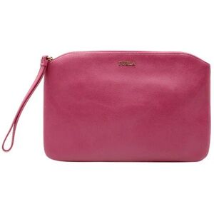 Furla Pink & Cream Leather Clutches, PINK