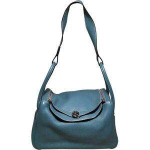 Hermes Blue Jean Clemence leather Lindy Bag