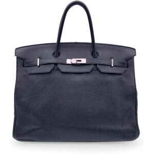 Hermes Black Togo Leather Birkin 40 Top Handle Bag Satchel Handbag