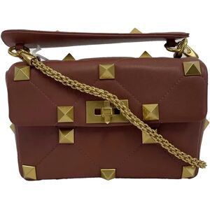 VALENTINO GARAVANI Garavani Roman Stud Medium Quilted - Ginger - Top Handle Shoulder Bag