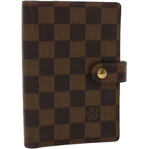 LOUIS VUITTON Damier Ebene Agenda PM Day Planner Cover R20029 LV Auth 47749