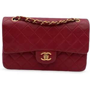 Chanel Vintage Red Quilted Timeless Classic Small 2.55 Bag 23 Cm