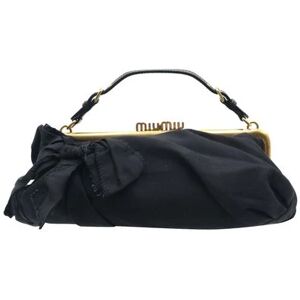 Miu Miu Black & Gold Bow Clutch, BLACK