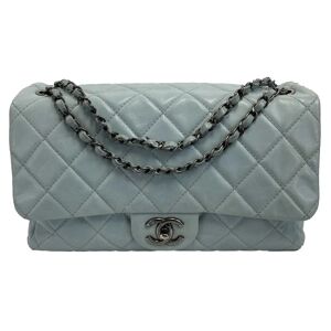 Chanel - Baby Blue Seasonal CC Jumbo Single Flap - Lambskin / Ruthenium Hardware