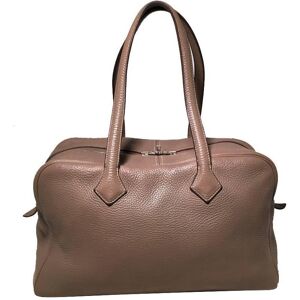 Hermes Grey Clemence Leather Victoria II 35