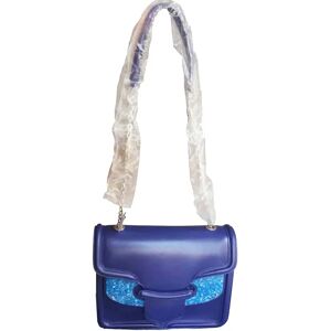 Alexander McQueen Brand New Blue Crystal Lucite Heroine Satchel as seen on Elizabeth Olsen and Lily Collins