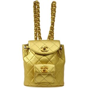 CHANEL★ * 1994-1996 Gold Lambskin Duma Small ao34352