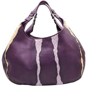 Bottega Veneta Purple Campana Intrecciato Shoulder Bag, PURPLE