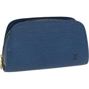 LOUIS VUITTON Epi Dauphine PM Pouch Blue M48445 LV Auth bs8651