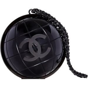 Chanel Black Globe Minaudiere Clutch, BlackThis item has been used and may have some minor flaws. Before purchasing, please refer to the images for the exact condition of the item.