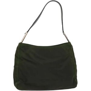 Prada Shoulder Bag Nylon Green Auth cl654