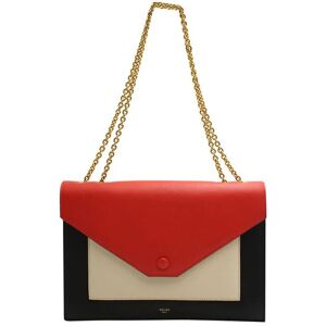 Celine Tri-Colour Flapbag Chalk, ORANGE