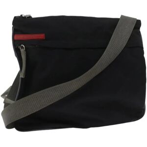 Prada Sports Shoulder Bag Nylon Black Auth ep1155